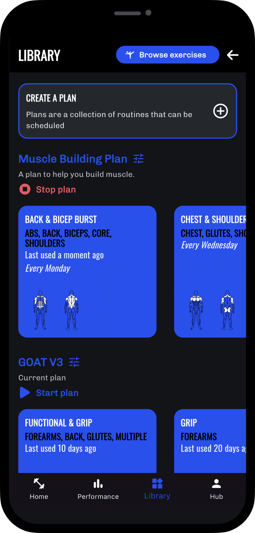 Your Plan & Routine Library